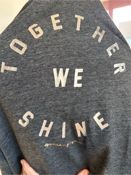 Spiritual Gangster Tops - Spiritual Gangster Women’s Charcoal Gray 'Together We Shine' Pullover